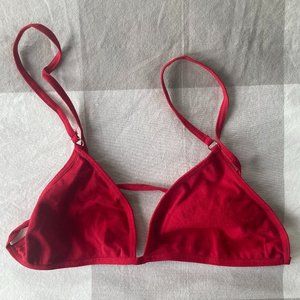 NEW! Free People Barely There Triangle Bralette (Chili Pepper/Red)